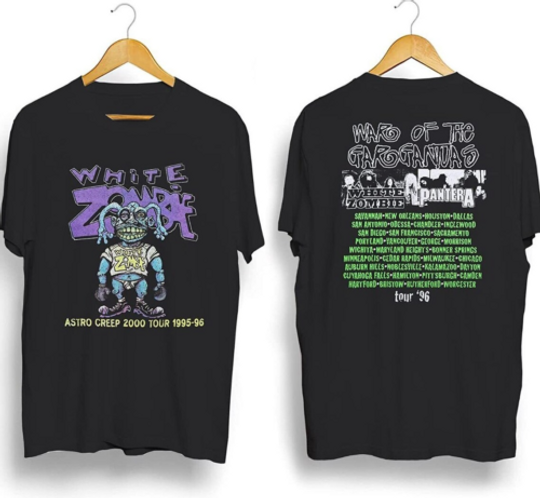 WHITE ZOMBIE 1996 Monster World Tour Double Sided Shirt
