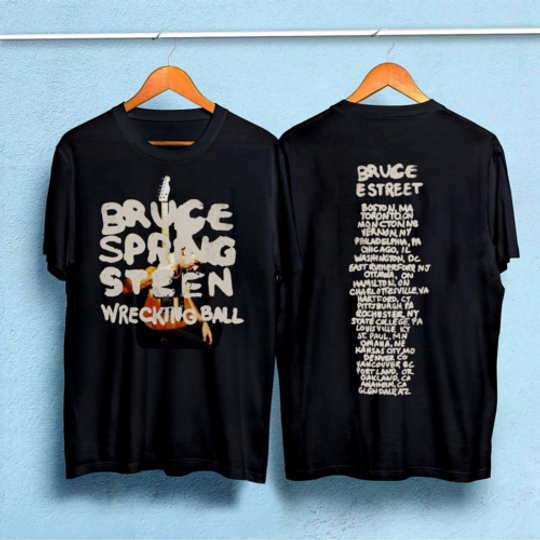 Vtg Bruce Springsteen Wrecking Ball Tour Double Sided Shirt