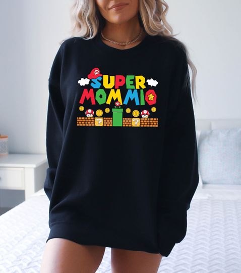 Super Mommio Sweatshirt, Gamer Mommio Sweatshirt, Mother's Day Gift Sweatshirt