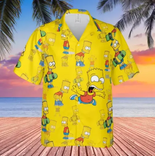The Simpsons Empire With All Hawaiian, Summer Party Shirt, Buttom Down Shirt
