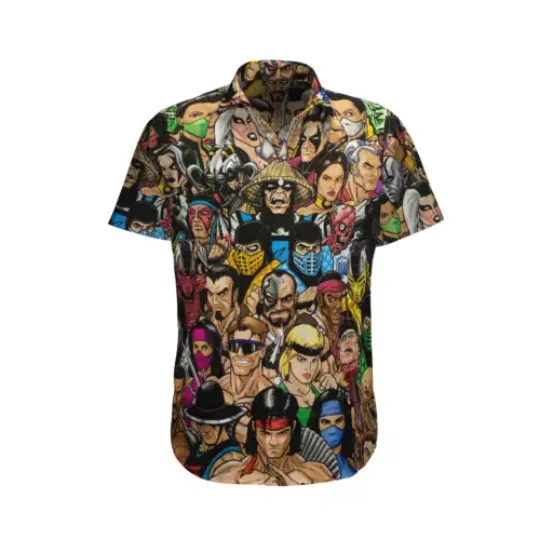 Mortal Kombat Empire With All Hawaiian, Summer Party Shirt, Buttom Down Shirt