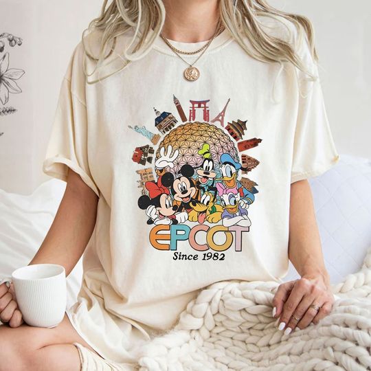Vintage Epcot Shirt, Epcot Since 1982 Shirt, World Traveler Shirt, Mickey and Friends Shirt, Retro Dis-neyland Shirts