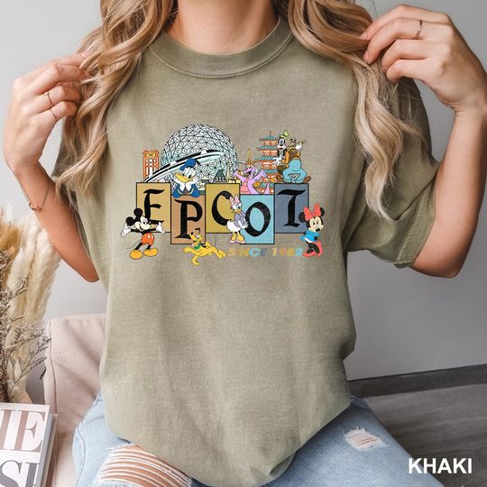Disney Epcot Shirt, Disney Trip Shirt, Disney Family Shirt, Disney Shirt, Mickey and Friends Epcot Shirt, Disney Characters Epcot, 120989