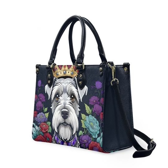 schnauzer dog Leather Bags, Dog Lover Gift