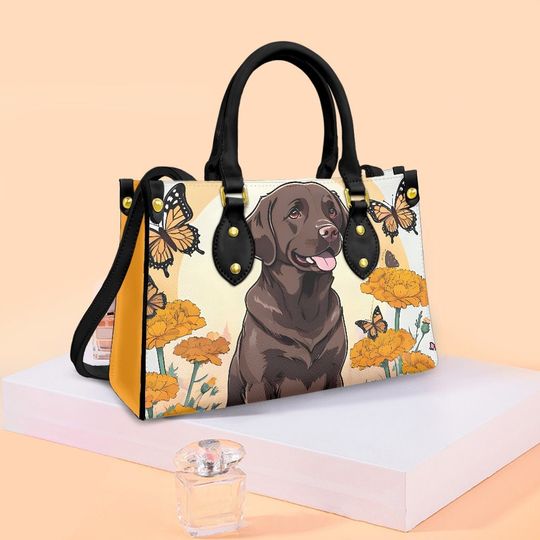 chocolate Labrador Leather Bags, Dog Lover Gift