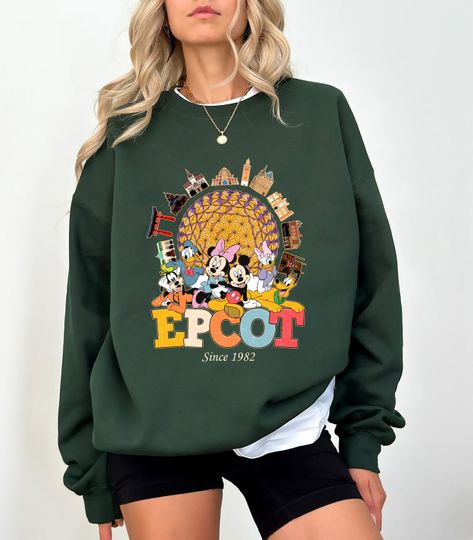 Disney Epcot Shirt, Disneyland 2024, Vintage Epcot Sweatshirt, Disney Shirt, Disney World Tour, Mickey Friends Shirt, Disney World Traveler