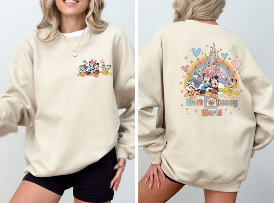 Walt Disney World Sweatshirt, Vintage Disneyworld Sweatshirt, Mickey And Friends Sweatshirt, Disney Trip Sweater, Magic Kingdom Sweatshirt