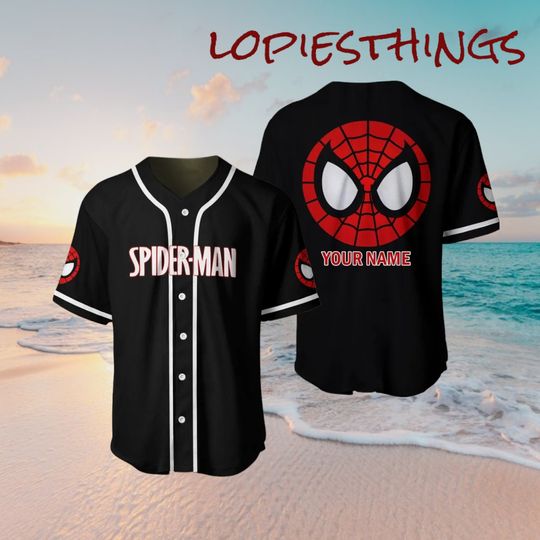 Summer Vacation Spiderman Superherro Baseball Jersey