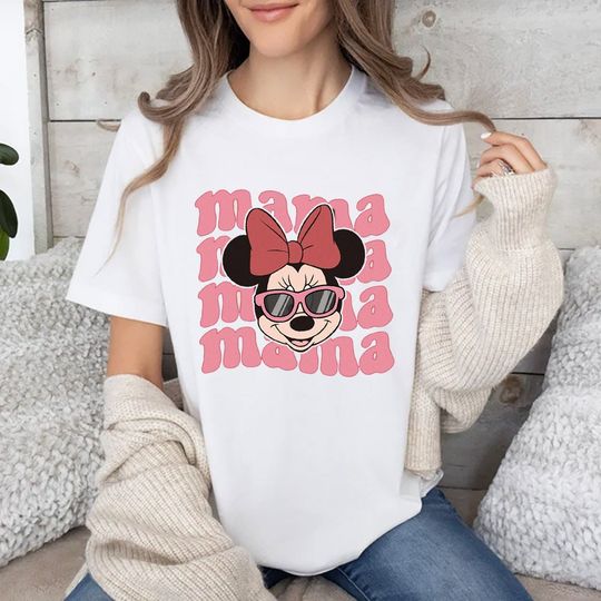 Disney Minnie Mama Retro Groovy Shirt, Disney Mothers Day Gift