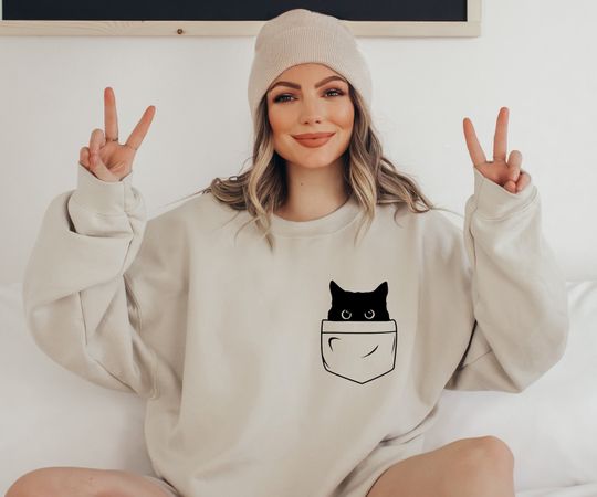 Cat Sweatshirt, Cat Love Sweatshirt, Gift For Cat Lover