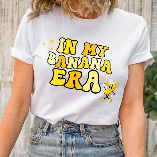 Custom Banana Shirt, Retro Bananas Tshirt, In My Banana Era Tee, Gift for Banana Lover, Funny Banana T-Shirt for Her, Womens Retro Shirt