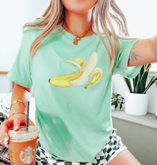 Vintage Banana Tshirt, Food Pun Shirt, Banana Shirt, Fruit Shirt, Banana Lover Tee, Cute Banana Shirt, Banana Gift, Vegan Gifts, Vegan Shirt