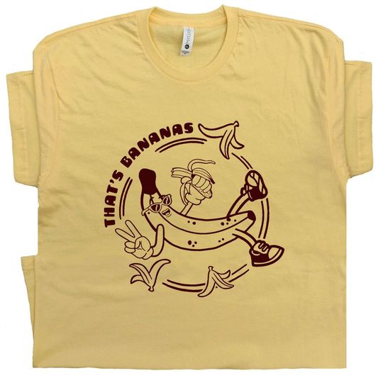 That's Bananas T shirt Funny Banana Shirt Cool Graphic Shirt Weird Shirts For Men Women Cute Banana Shirt Vintage Graphic Tee Spiral Symbol