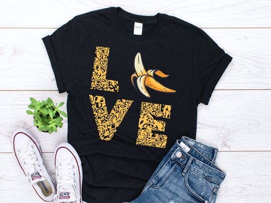 Love Banana Shirt, Banana Lover Shirt, Banana Shirt, Vegan Shirt, Banana Gifts, Cute Banana Gifts, Funny Banana Shirt, Banana Lover Gift