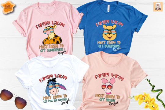 Winnie the Pooh Family Vacation 2024 Shirt