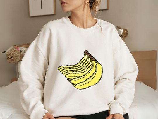 Banana sweatshirt, banana lover, cute funny sweatshirt, adorable comfy sweat