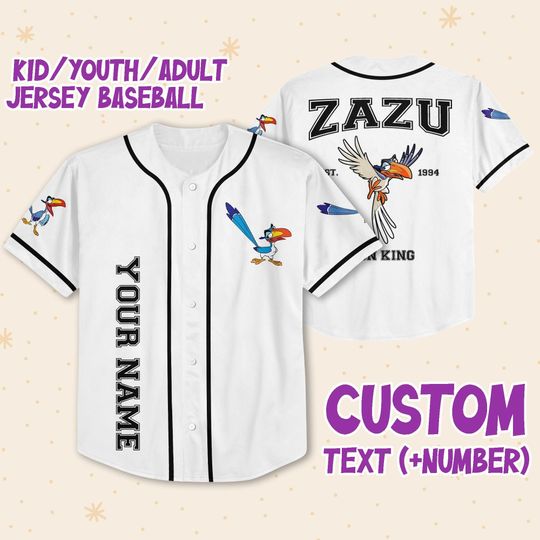 Personalized Disney The Lion King Vintage Zazu Baseball Jersey