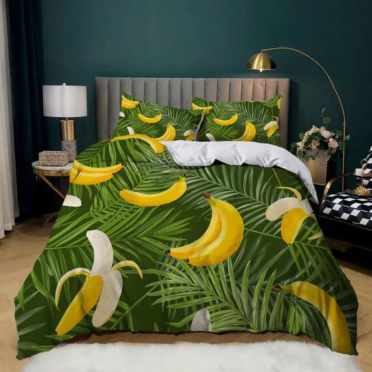 Banana Bed Set Brushed Microfibre Bedding Set