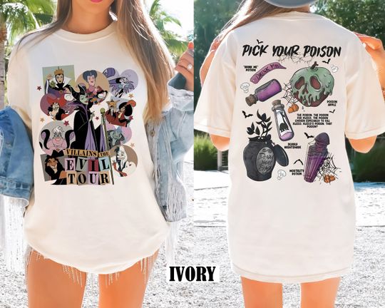 Disney Villains The Evil Tour Shirt, Disney Evil Queen Shirt, Disney Maleficent Shirt, Disney Girl Shirt, Disney World Shirt, Disney Witches