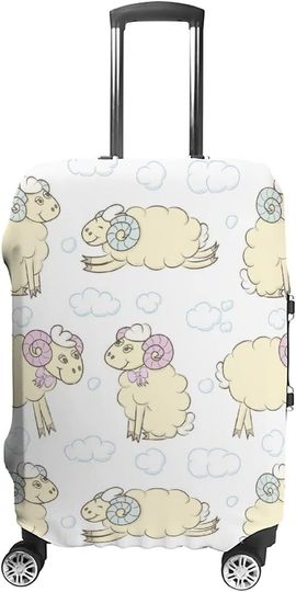Cute Sheep with Clouds Luggage Case Cover