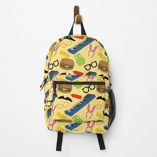 Bobs Burgers Inspired Pattern (Yellow) Backpack
