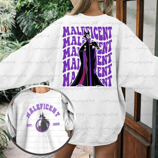 Disney Villains Maleficent 2 Sided Sweatshirt, Sleeping Beauty Maleficent Shirt, Maleficent Mistress Of Evil, Villains Matching Group Shirt