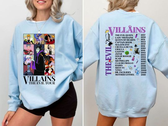 Disney Villains The Evil Tour Shirt,Disney Evil Queens Sweatshirt,Disney Evil Tour Shirt,Disney Maleficent Sweatshirt,Disney World Shirt