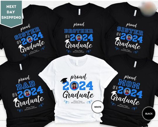 Custom Senior Shirt, Custom Graduation Shirt, Class of 2024 Family Graduation Shirt, Proud Family Shirt