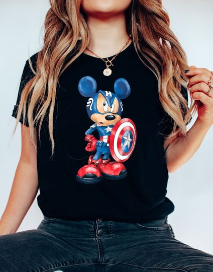 Superhero Mickey Shirt, Avengers Mickey Shirt, Captain America Mickey Shirt, Superhero Mickey Tee, Captain Mickey Shirt, Disney Mickey Shirt