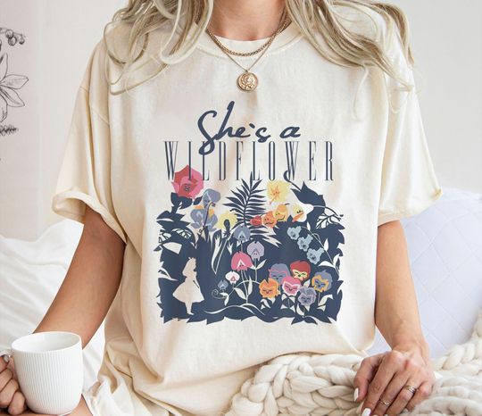 She's A Wildflower Shirt, Alice in Wonderland T-Shirt