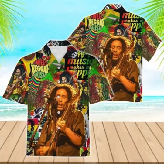 SALE!! Bob Marley One Love Hawaiian Shirt Aloha Shirt Summer Gift 2024 S-5XL