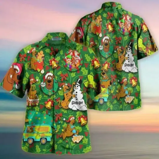 Scooby Doo Friends Merry Christmas 3D HAWAII SHIRT All Over Print