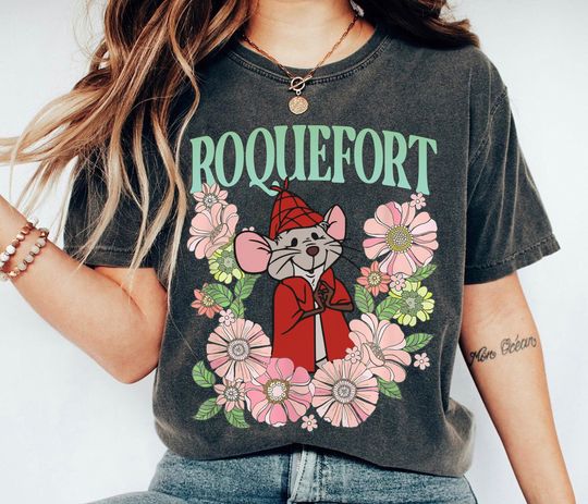 Roquefort Floral Retro Shirt, The Aristocats T-shirt