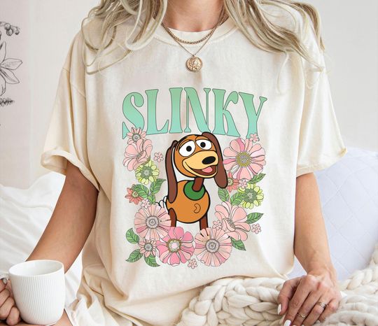 Retro Slinky Dog Floral Shirt, Toy Story T-Shirt