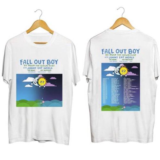 Fall Out Boy Band Tour 2024 Concert Music T-Shirt Gift For Fans