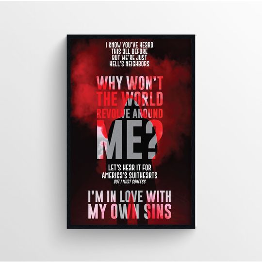 America's Suitehearts - Fall Out Boy Digital Lyric Poster