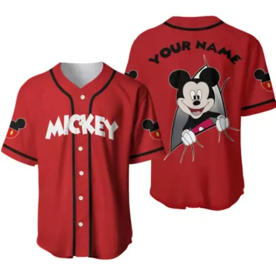 Mickey Baseball Shirt, Mickey Mouse Jersey Shirts, Mickey Mouse shirt