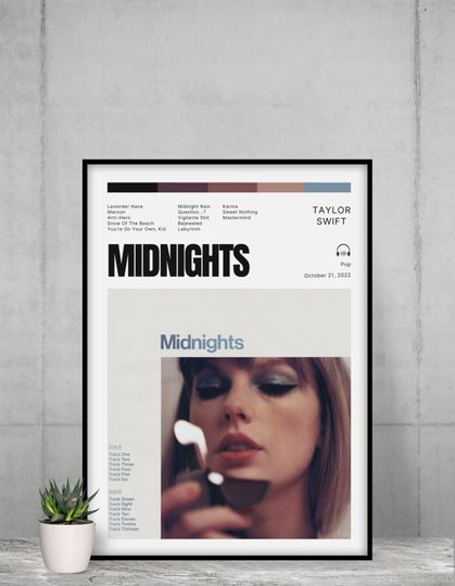 Taylor / Midnights Album Poster / Album Cover Poster / Music Gift / Music Wall Decor / Album Art