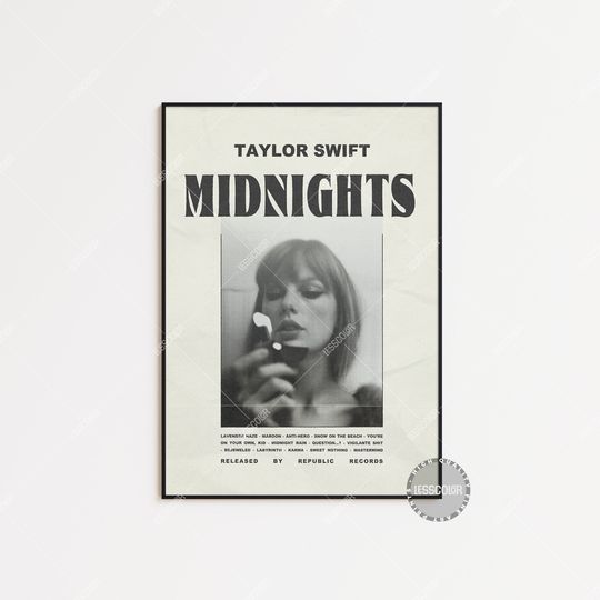Taylor Posters / Midnights Poster, Album Cover Poster, Poster Print Wall Art,  , Folklore, Midnights