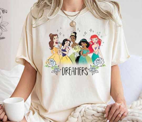 Dream Shirt, Ariel, Tiana, Snow White, Belle, Jasmine T-Shirt
