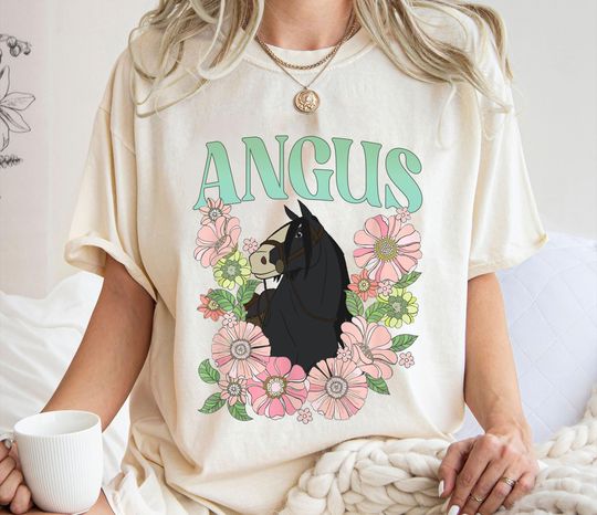 Angus Horse Floral Retro Shirt, Brave T-Shirt