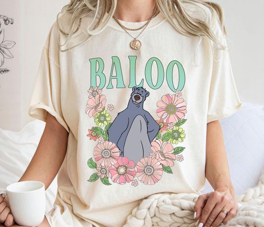 Retro Baloo Floral Shirt, The Jungle Book Tee