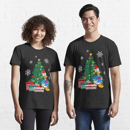 Donald Duck Around The Christmas Tree T-Shirt