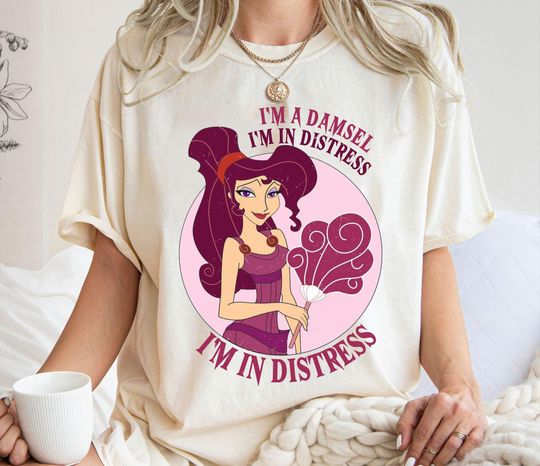 Retro Meg Shirt, I'm A Damsel I'm In Distress T-Shirt, Hercules Tee