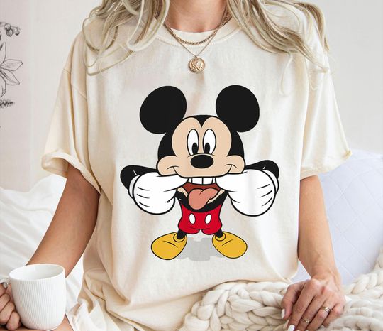 Mickey Mouse Funny Face Portrait Shirt, Mickey & Friends T-Shirt