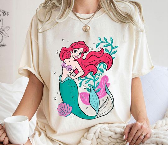 Ariel Tropical Sea Chest Portrait Shirt, The Little Mermaid T-Shirt