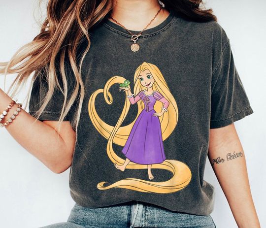 Princess Rapunzel Heart and Pascal Shirt, Tangled T-Shirt