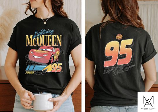 Disney Pixar Car Lightning McQueen Two-sided Shirt