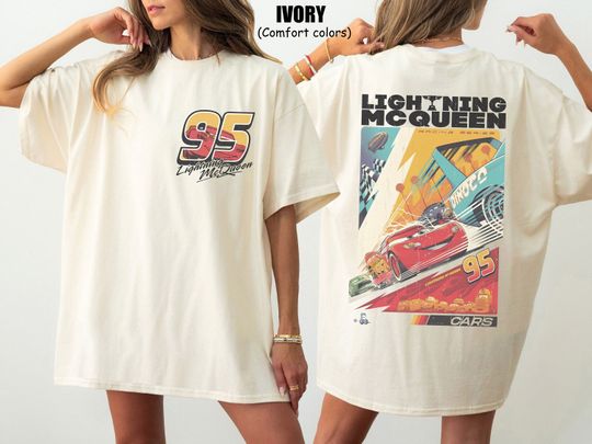 Retro Lightning Mcqueen Comfort Colors Shirt, Rusteze cars Shirt