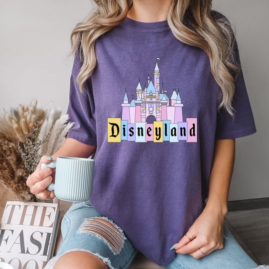 Comfort Colors Colorful Castle Shirt, Disney Castle T-Shirt, Disneyland Shirt, Magic Kingdom Shirt, Castle Shirt, Disney Family Shirt